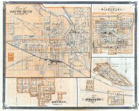 South Bend, Bremen, Mishawaka, Syracuse, Indiana State Atlas 1876